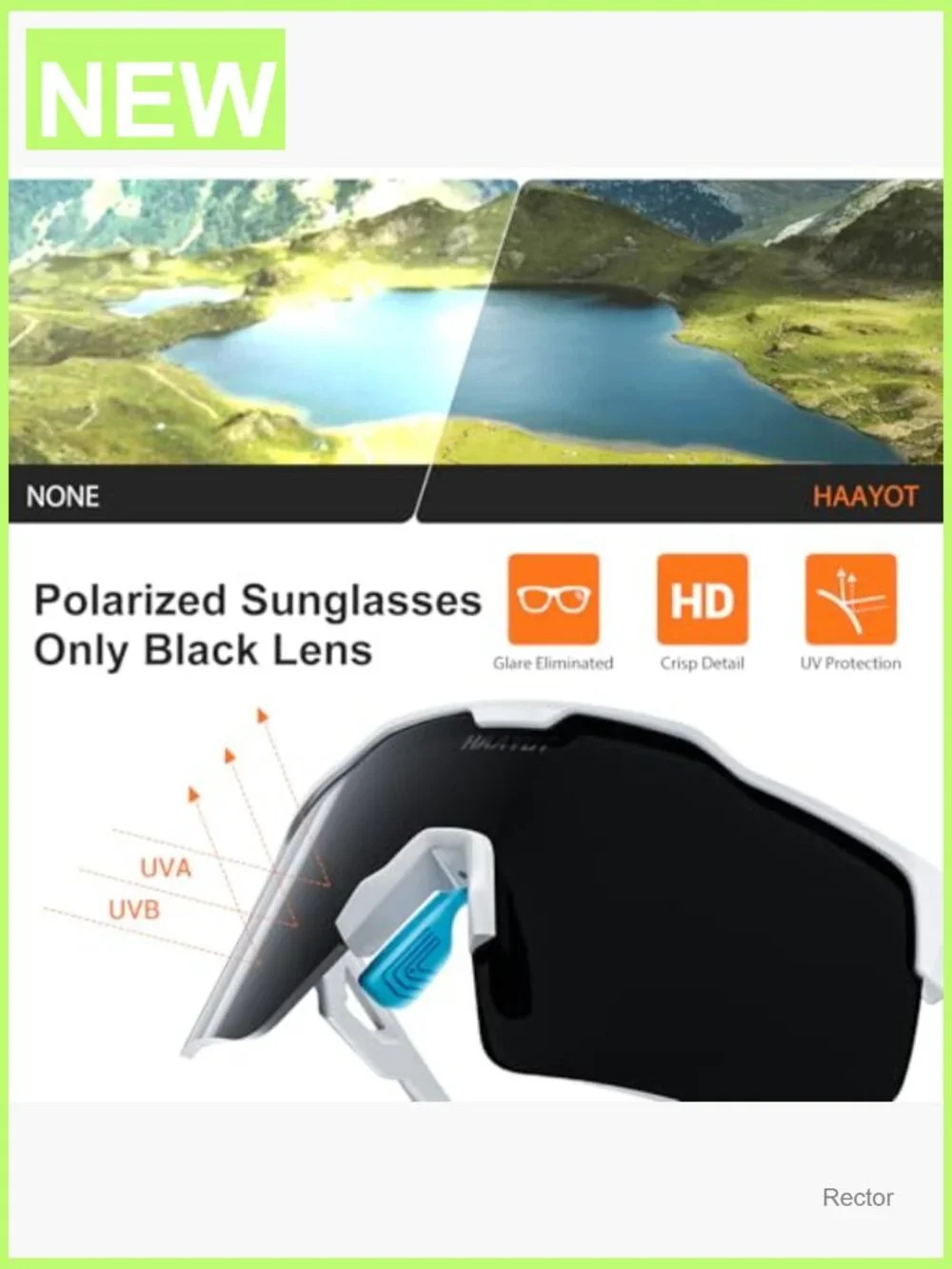 Polarized Sports Sunglasses with 5 Interchangeable Lenses UV400 TR90